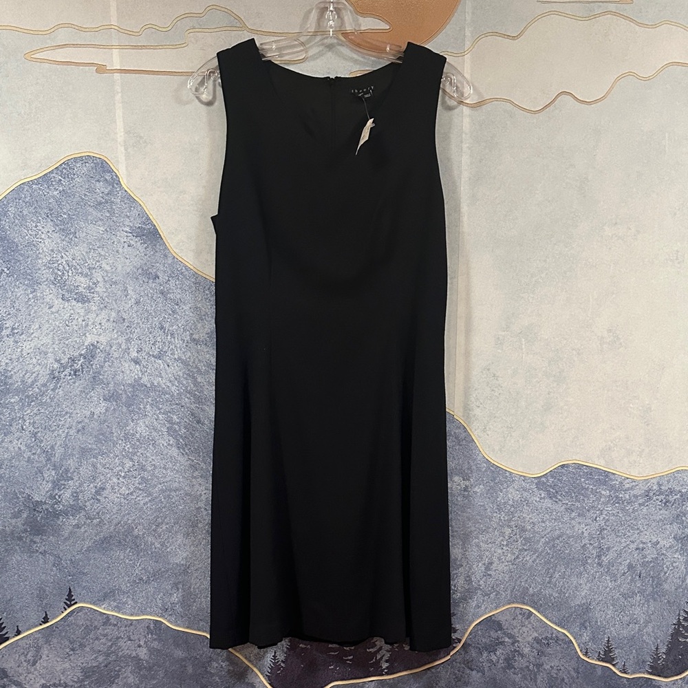 Theory Elegant Black Midi Dress